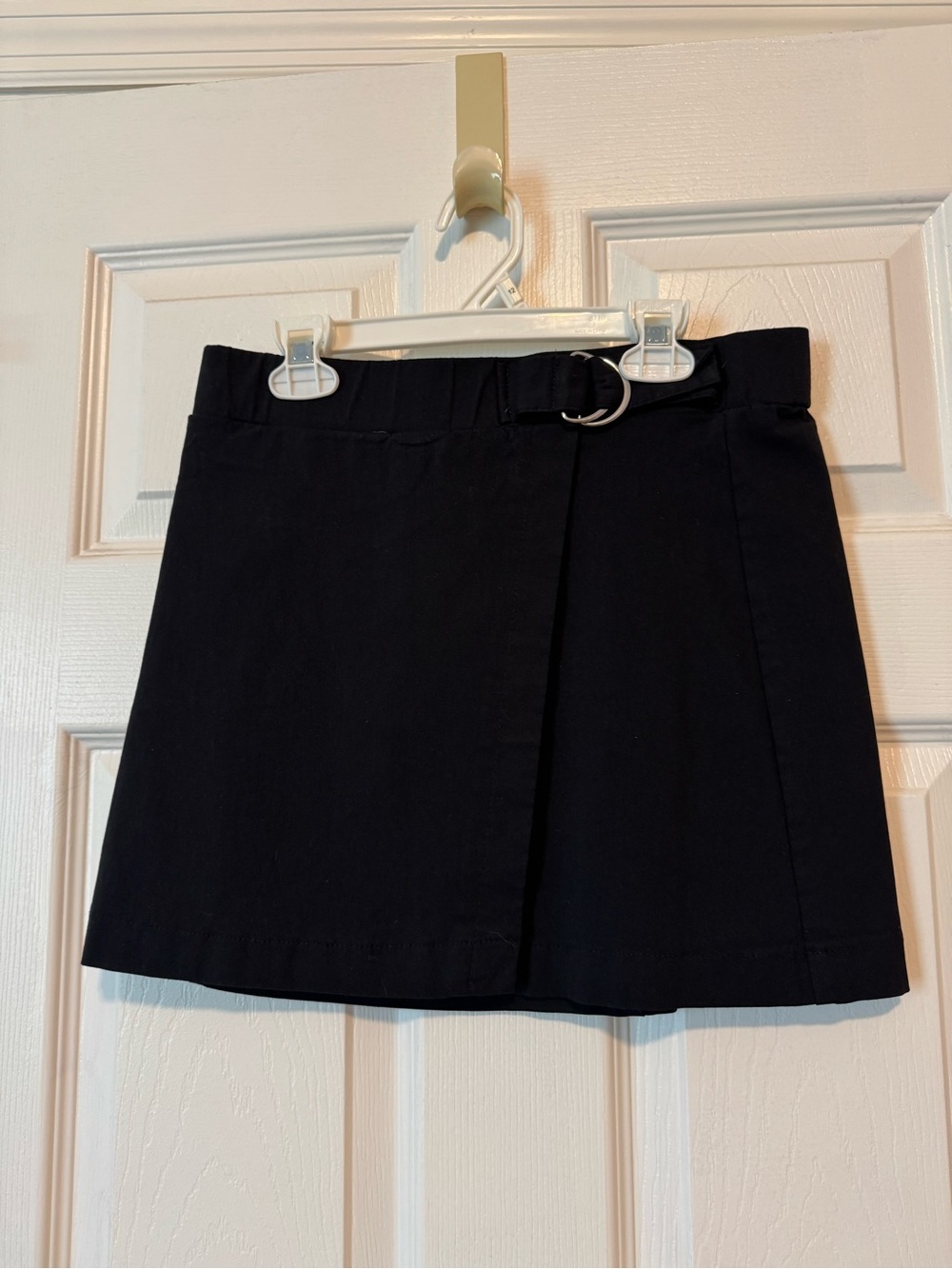 Black Mini Skirt with Ring Detail